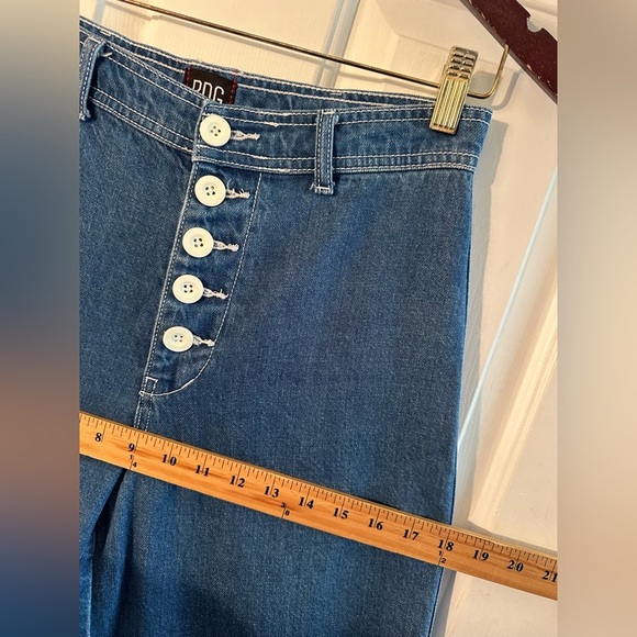 BDG Urban Outfitters 26 Super Wide Button Fly Hi Waist 70’s Hippie Flower Child - Picture 9 of 11
